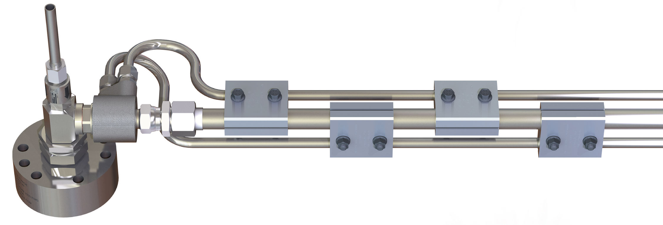 Water cooled liquid fill valve check clamp