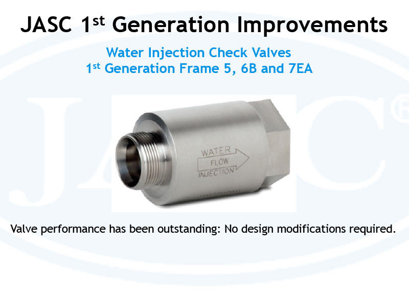 JASC 1st Gen Water Injection Check Valves